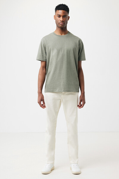 T-shirt coupe boxy en coton recyclé IQONIQ Teide - Heather Green / L
