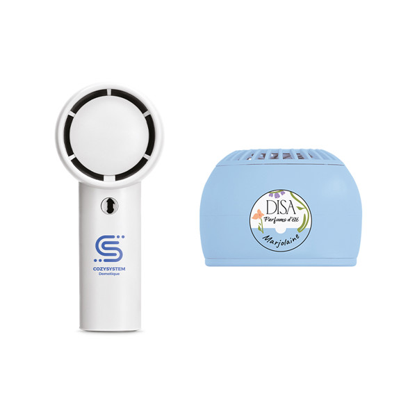 PORTABLE RECHARGEABLE FAN - Blanc / 