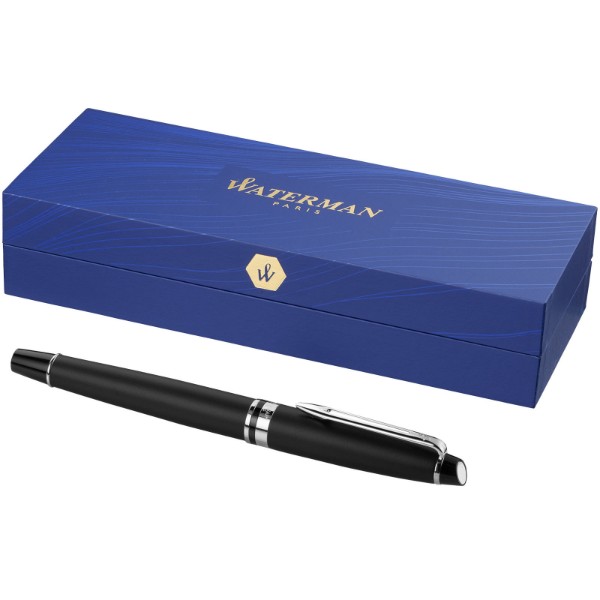 Waterman Expert rollerball pen - Solid Black / Silver