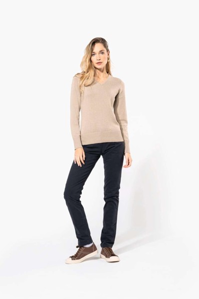 Ladies' Chino Trousers - White / 36