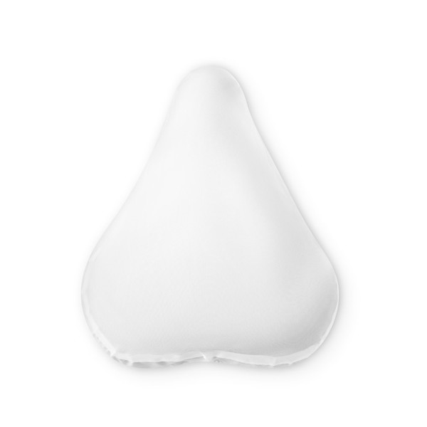 BARTALI. 210D recycled polyester (100% rPET) bicycle saddle cover - White