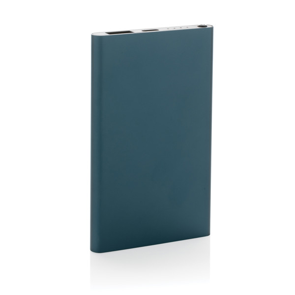 Powerbank 4000mAh en plastique recyclé/aluminium RCS - Bleu