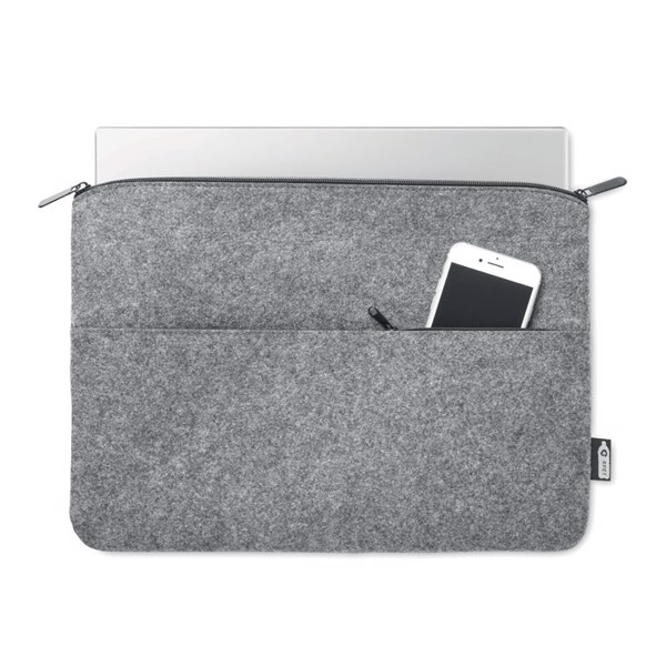 Toplo laptop bag RPET felt, 14 inch - Grey