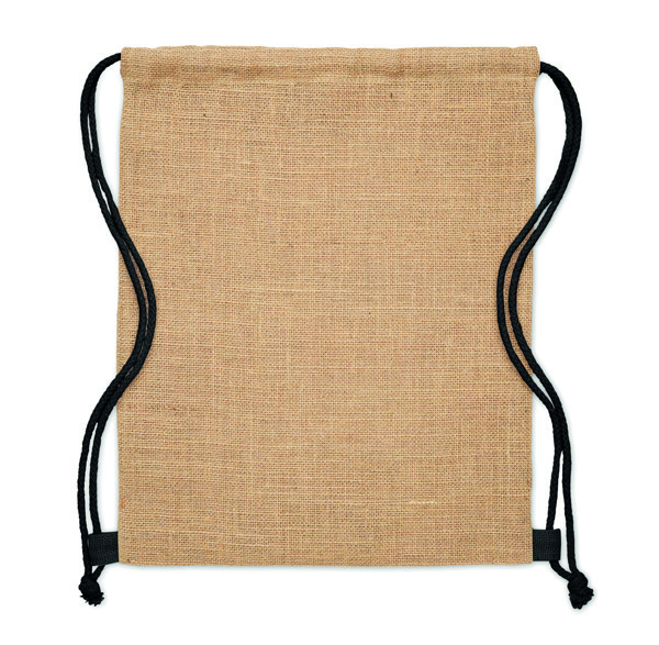 Jute drawstring bag Fukuro - Black