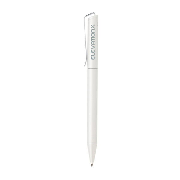 Xavi recycled aluminium pen, 1mm, 1200m blue ink - White
