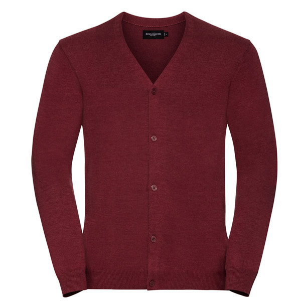 Casaco Em Malha Homem 275G - 50% Algodão/ 50% Acrílico - Vermelho Escuro / L