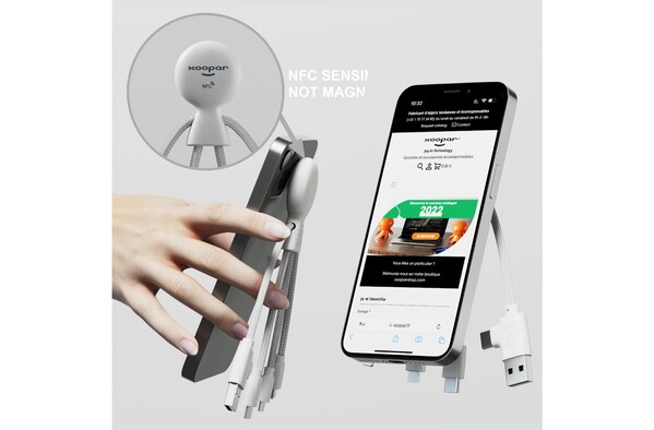 Xoopar Mr. Bio smart cable, NFC,recycled plastic
