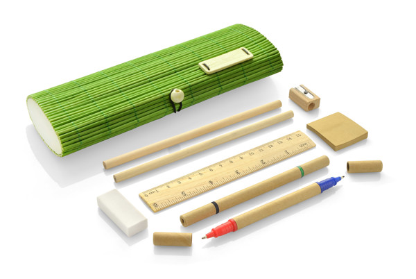 Bamboo pencil case TITA - light green