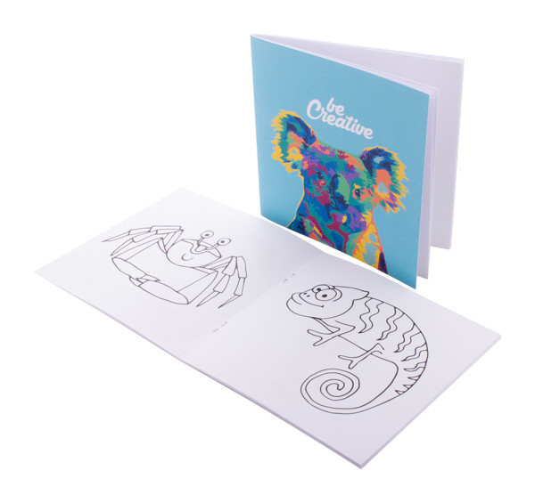 Custom Colouring Booklet ColoBook, Animals - White