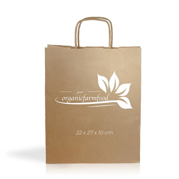 Saco Papel Kraft 90G/M2 22X27x10cm