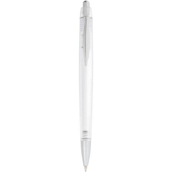 Kuličkové pero Albany - Průhledná bílá