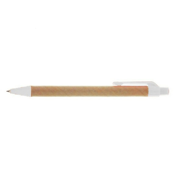 Recycled cardboard ball pen | Nicholas - white
