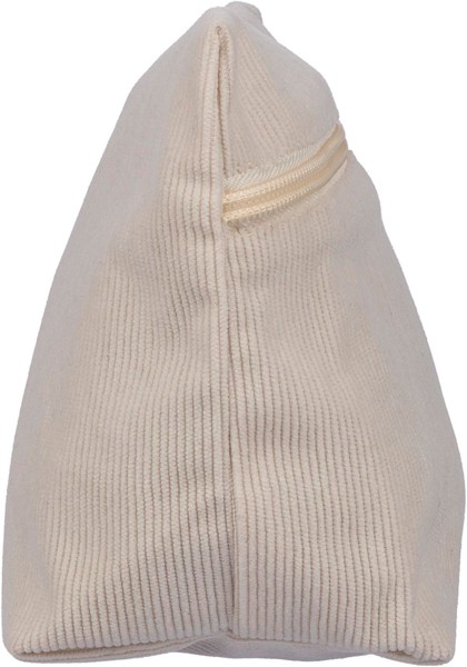 Corduroy zippered cosmetic pouch Tia - Pastel Green