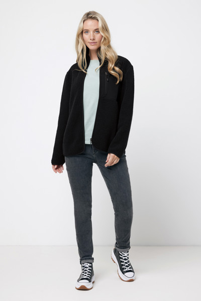 Jakna iz flisa Iqoniq Diran, 100 % recikliran poliester - Črna / 3XL