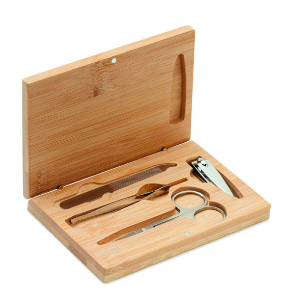 Set za manikuro Sewa, etui iz bambusa, 4 pripomočki