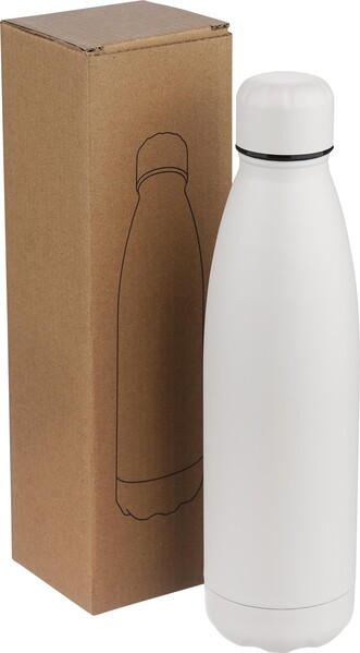 Gerecyclede dubbelwandige drinkfles 500 ml Sunny - wit