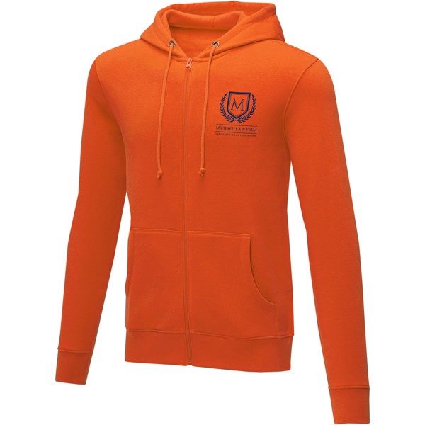 Sweat à capuche zippé Theron pour homme - Orange / 3XL