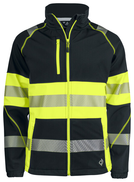 6443 SOFTSHELL JACKET HI VIZ YELLOW/BLACK S