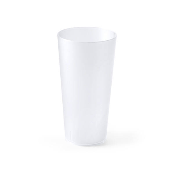 Reusable personalised polypropylene translucent cup 400 ml