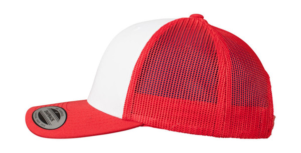 Retro Trucker Colored Front - Red / White / Red / ONE SIZE