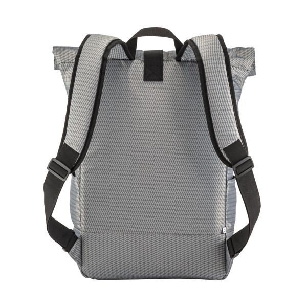 Zaino Porta Pc In Poliestere Riciclato Con Tintura Ecologica - Grigio