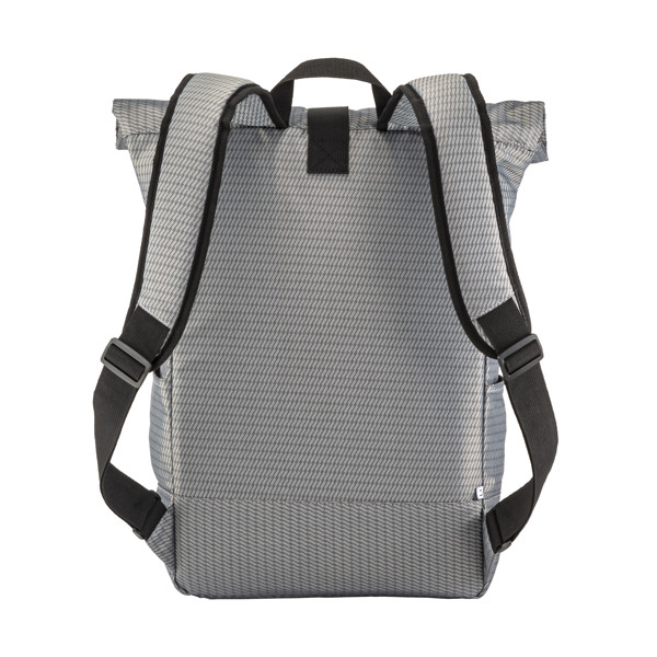 Recycled Polyester Laptop Backpack With Ecological Dyeing - Grey