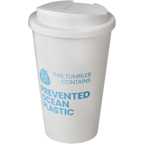 Izolovaný tumbler Americano® POP 350 ml s víčkem odolným proti rozlití - Bílá