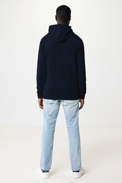 Sweat à capuche en coton recyclé Iqoniq Jasper - Bleu Marine / M