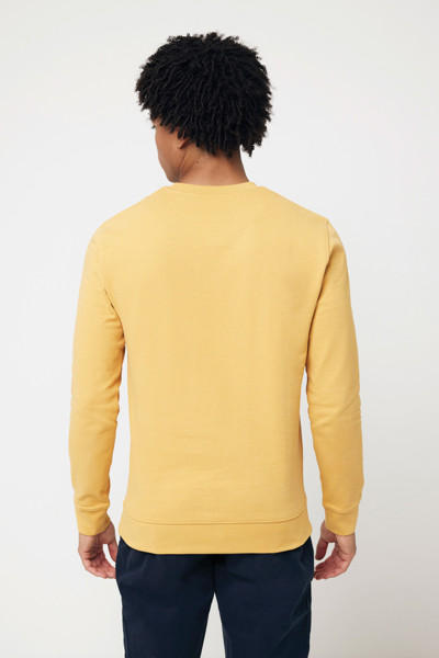 Sweater à col rond en coton recyclé Iqoniq Zion - Ochre Yellow / XL