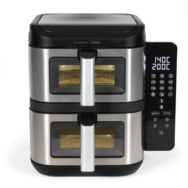 Friteuse sans huile double bac 11 L - Livoo x Marmiton