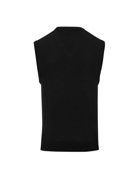 Men's V-Neck Sleeveless Sweater - Black / 2XL