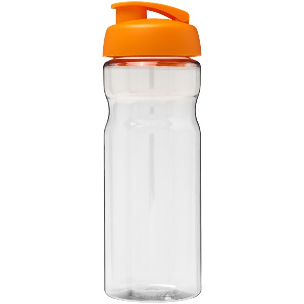 Bidon H2O Base® o pojemności 650 ml z wieczkiem zaciskowym - Przezroczysty / Pomarańczowy