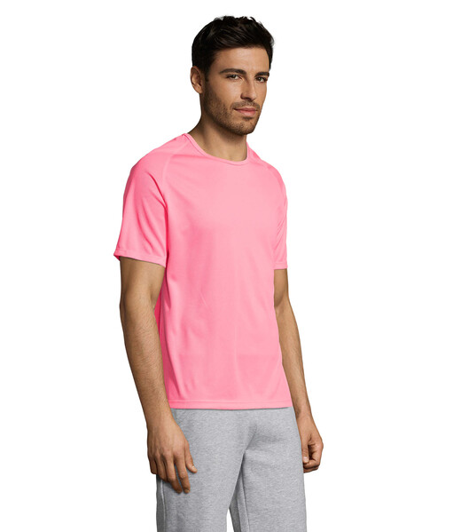 SPORTY T-shirt homem - Rosa Néon 23XL