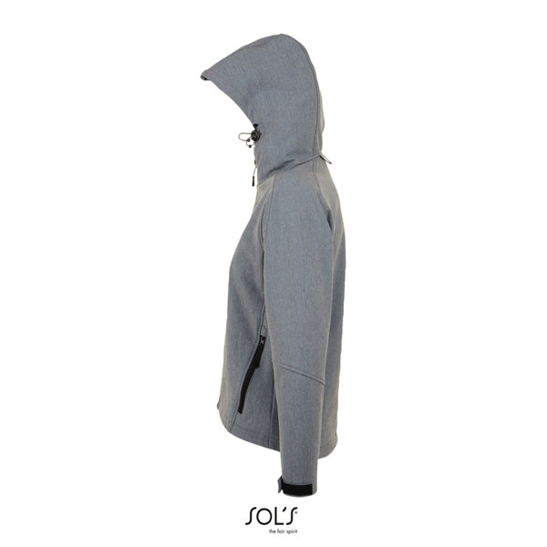 REPLAY WOMEN HOOD SOFTSHELL - Grey Melange / M