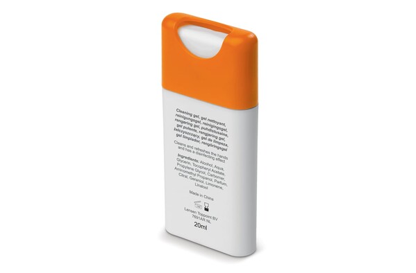 Sprej za čiščenje rok 62% alkohola, 20 ml - Bela / oranžna