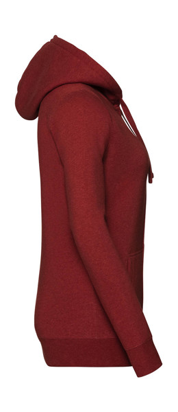 Ladies' Authentic Melange Zipped Hood Sweat - Charcoal Melange / XS