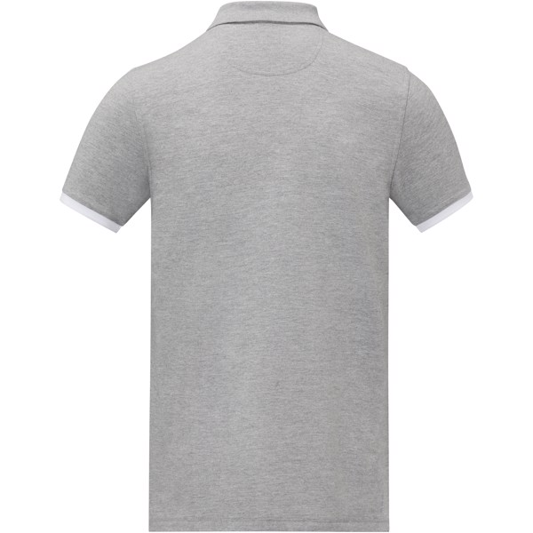 Polo Morgan da uomo bicolore a manica corta - Grigio melange / XL