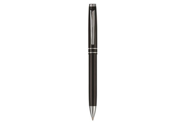 Pen set 2 stripes barrel metal - Black