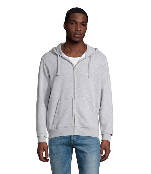 SPIKE MEN VESTE ZIP CAPUCHE - Gris Chiné IiM