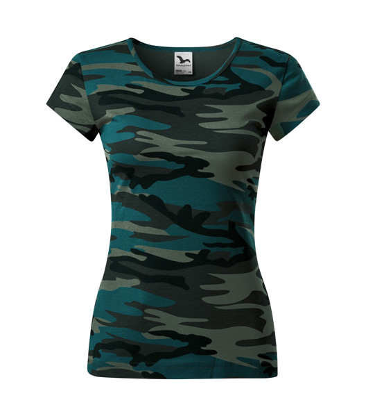 Tričko Dámské Malfini® Camo Pure - Camouflage Petrol / M