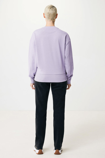 Sweater à col rond en coton recyclé Iqoniq Kruger - Lavender / S