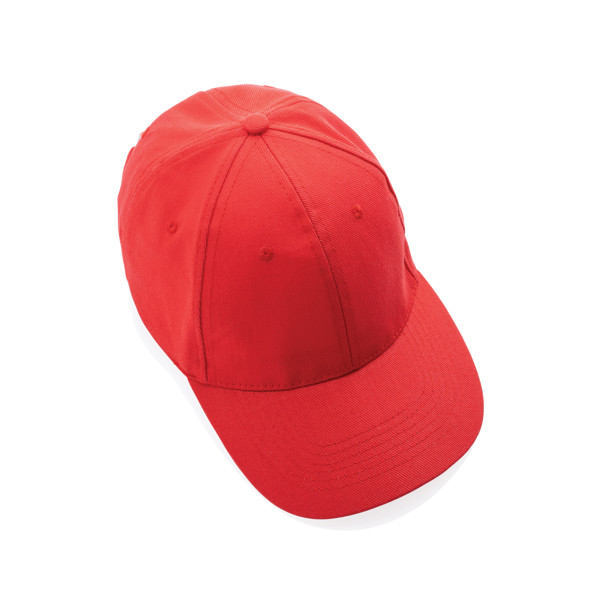 6 dílná kšiltovka Impact z 280g recyklované bavlny AWARE™ - Luscious Red