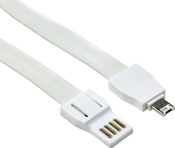 Lanyard TPE com cabo carregador Marguerite - branco