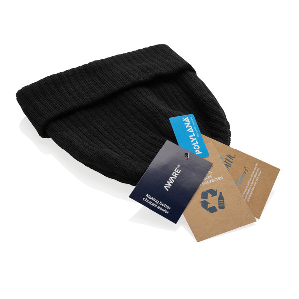 Pryor AWARE™ Polylana® Beanie mit Bündchen - Schwarz