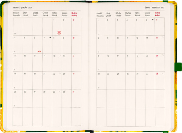 Notique Planbook Diář/Notes Citróny 2027, 13 x 21 cm - Východní