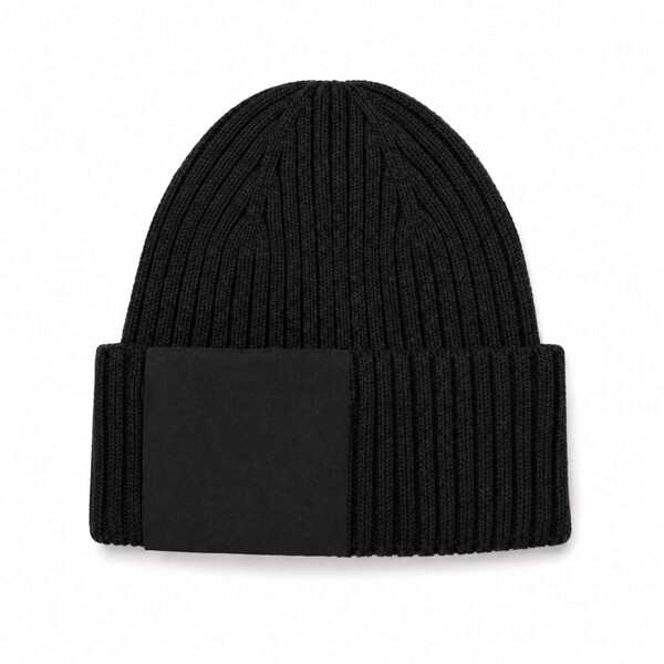 Cotton Knitted Beanie - Black