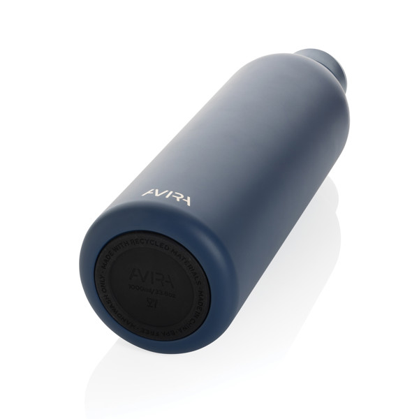 Bouteille isotherme 1L Avira Avior en acier recyclé RCS - Bleu Marine