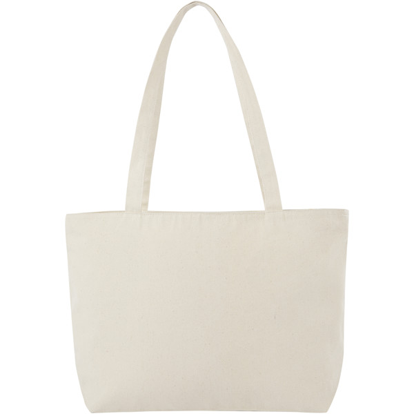 Ningbo 320 g/m² zippered cotton tote bag 15L