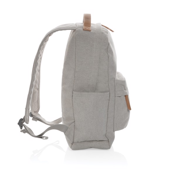 Impact AWARE™ 16 oz. recycled canvas backpack - Grey