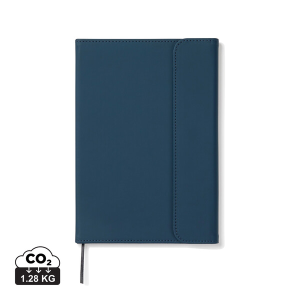 VINGA Baltimore GRS certified paper & PU notebook - Navy